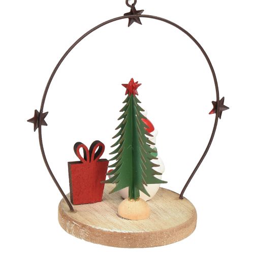 Artikel Decoratieve hanger Kerstman Sneeuwpop Ster H13cm 2st