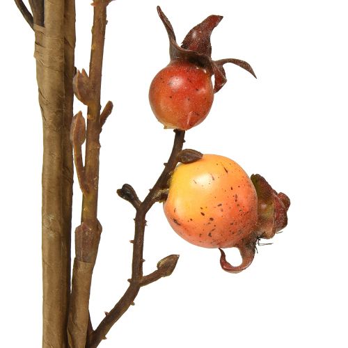 Artikel Rozenbotteltak geel/oranje kunsttak rozenbottel decoratie L95cm