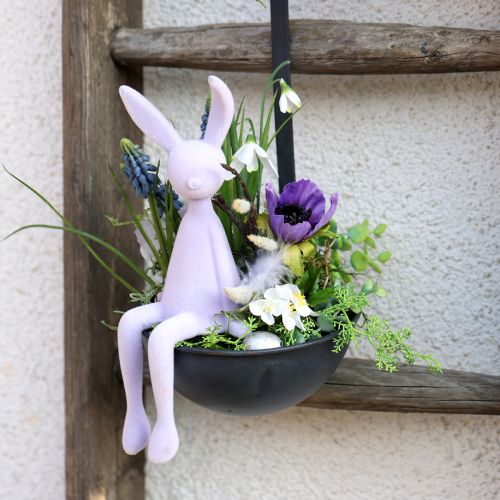 Artikel Bunny Edge Sitter Paashaas Gevlokt Paars Lila – 2e keus – 28cm 3 stuks
