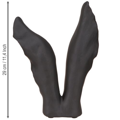 Floristik24 Bunny Ears Decoratie Paashaas in Zwart 20cmx7.5cmx29cm