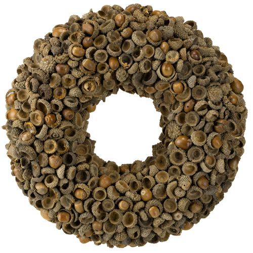 Floristik24 Herfstdecoratiekrans van eikels natuurlijke krans Ø30cm