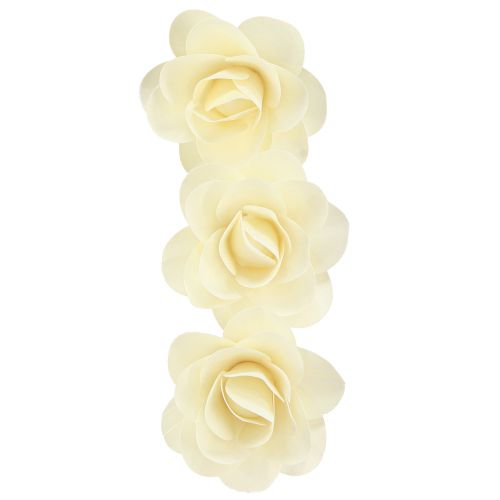 Artikel Houten sierrozen crème kunstrozen houten rozen Ø10cm 12 st