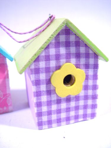 Vogelhuisjes om op te hangen 9cm 6p. sorteren | Floristik24.nl