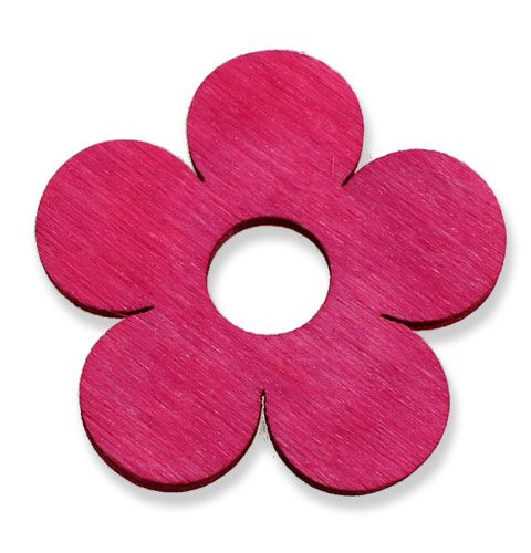 Artikel Houten bloemen Ø4cm roze 72st
