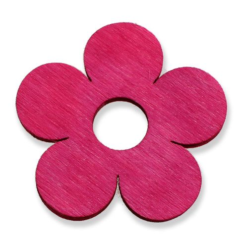 Houten bloemen Ø4cm roze 72 st | Floristik24.nl