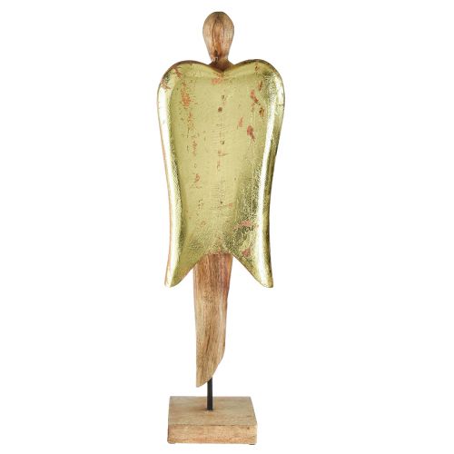 Floristik24 Houten engel houten figuur engel decoratie naturel goud 17×9×60cm