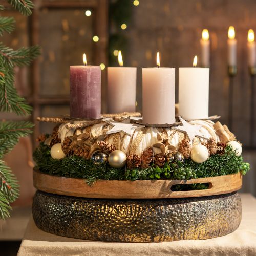 Floristik24 Houten sterrendecoratie strooidecoratie Kerstmis naturel 3/5/7cm 29 st