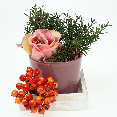 Floristik24 Mini houten dienblad wit 12cm x 12cm x 3cm
