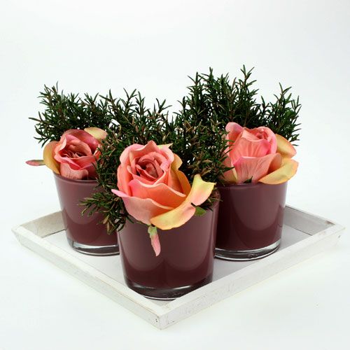 Floristik24 Houten dienblad wit 30cmx30cm