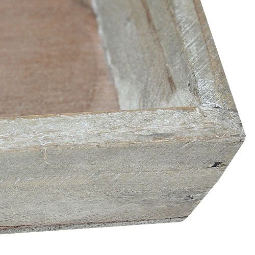 Floristik24 Houten schaal lichtgrijs 39cm x 15cm