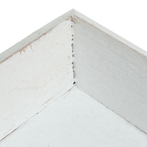 Floristik24 Houten dienblad wit 39cm x 15cm