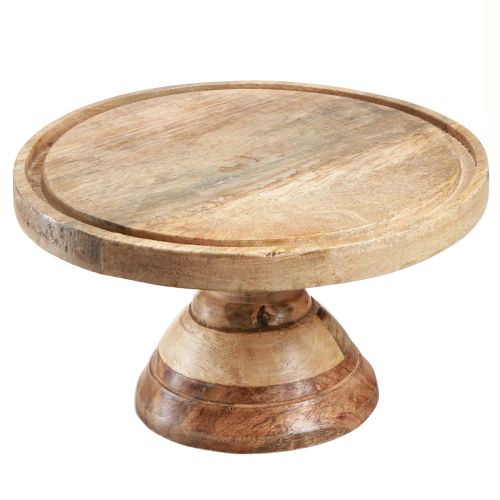 Artikel Houten bord met glazen stolp decoratieve kaasstolp Ø27cm H31cm