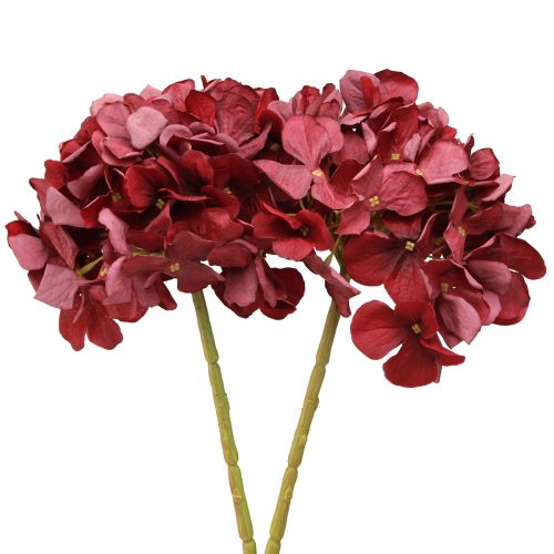 Artikel Hortensia Kunst Bordeaux Grote Bloem Ø15cm L58cm 2st
