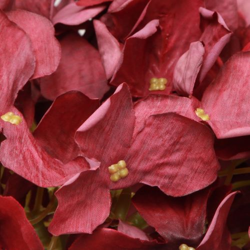 Artikel Hortensia Kunst Bordeaux Grote Bloem Ø15cm L58cm 2st