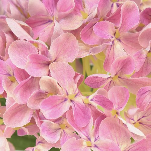 Floristik24 Hortensia kunstroze kunstbloem roze Ø15,5cm 45cm
