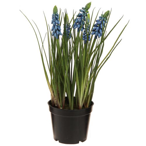 Artikel Kunsthyacinten in een blauwe pot 24cm