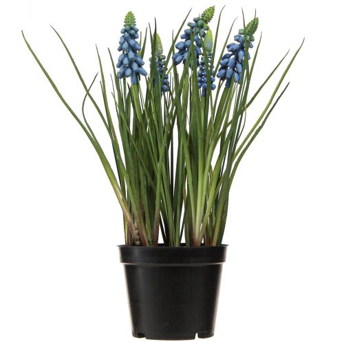 Artikel Kunsthyacinten in een blauwe pot 24cm