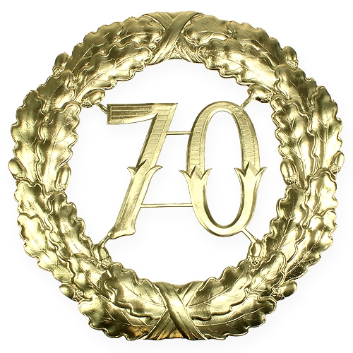 Floristik24 Jubileumnummer 70 in goud Ø40cm