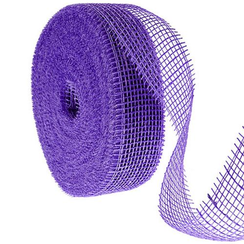 Paars jute lint, 5 cm breed, 40 m lang kopen | Floristik24.nl