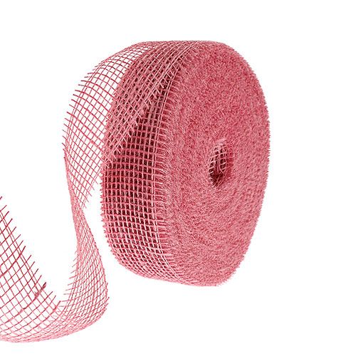 Jute lint roze 5cm 40m