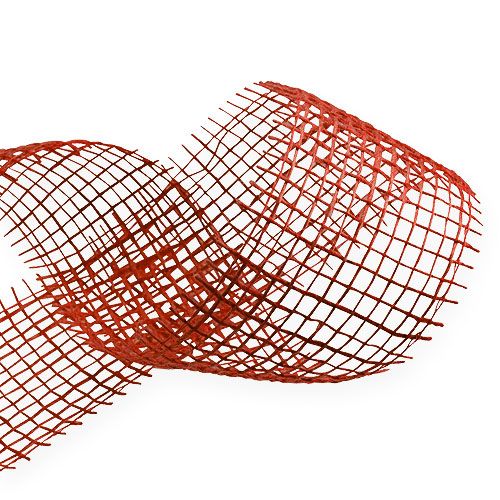 Artikel Jute lint rood 5cm 40m