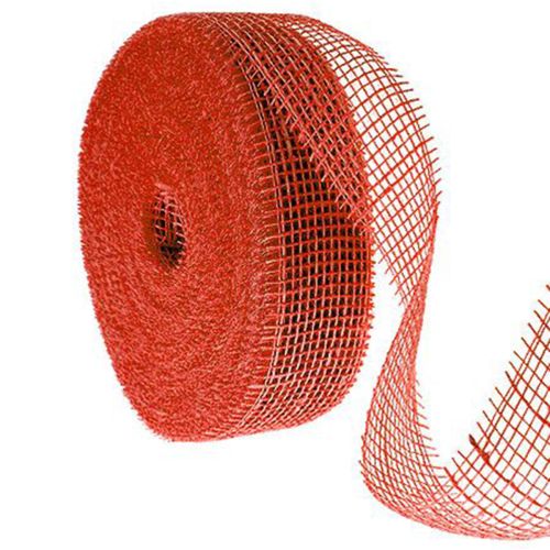 Rood jute lint, 5 cm breed, 40 m lang kopen | Floristik24.nl