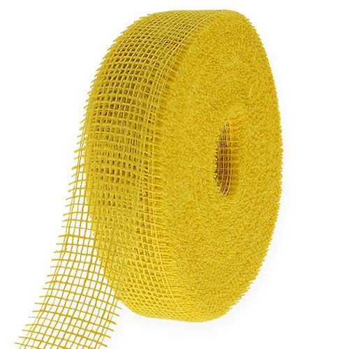 Floristik24 Jute lint geel 5cm 40m