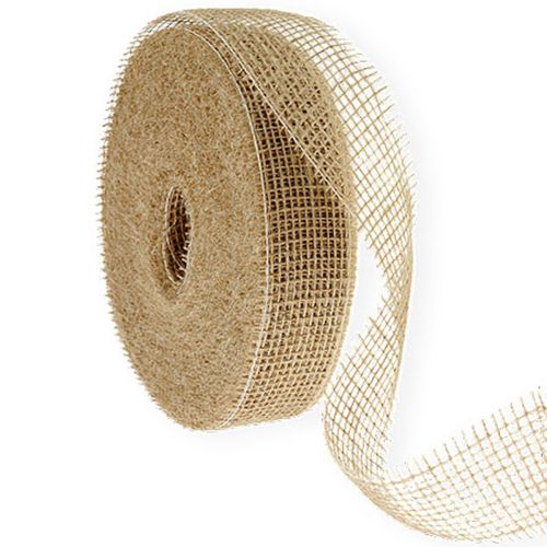 Floristik24 Natuurlijk jute lint, 5 cm breed, 40 m lang