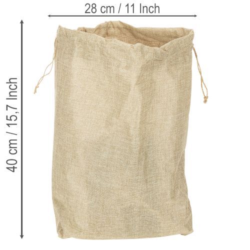 Jute tas 28×10cm H40cm | Floristik24.nl