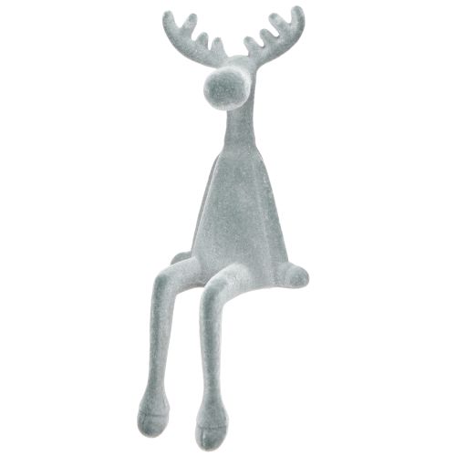Elanden decoratieve rand zitplaats H31cm grijs 3 stuks