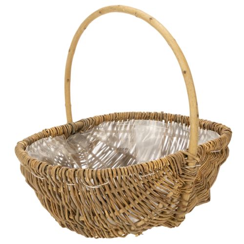 Aardappelmandjes 43/33/23 cm met folie, naturel, set van 3. kopen | Floristik24.nl