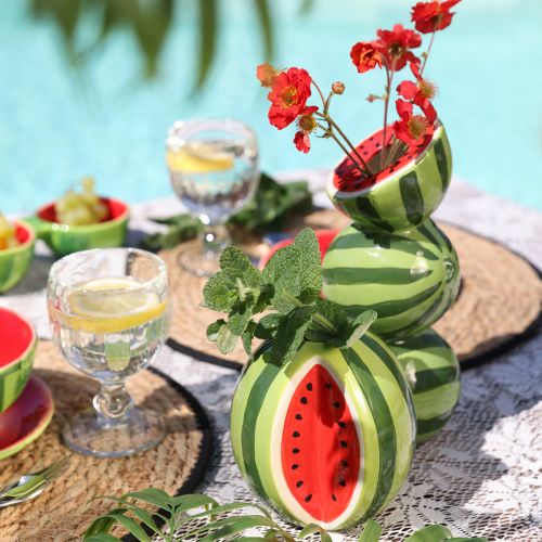 Artikel Keramische vaas watermeloen decoratieve vaas keramiek H12cm