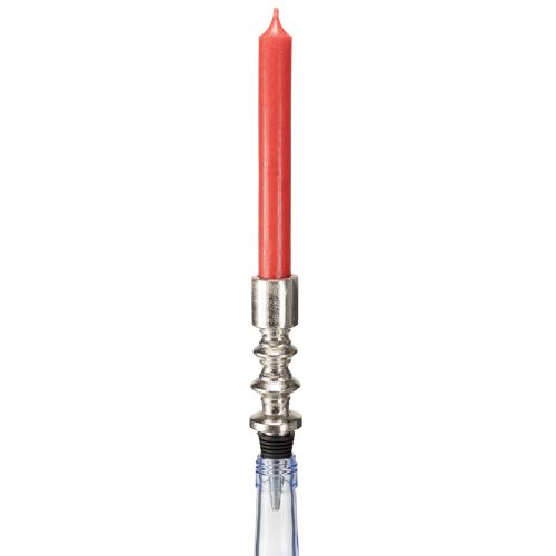 Artikel Kaarsenhouder voor flessen Flessenkaarsenhouder zilver 15cm