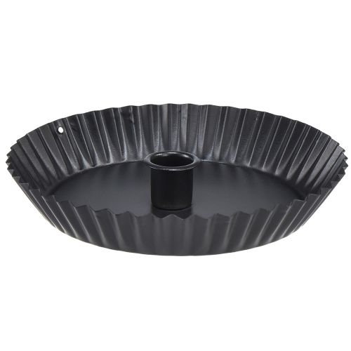 Artikel Originele metalen kandelaar in taartvorm – zwart, Ø 18 cm – stijlvolle tafeldecoratie – 4 stuks