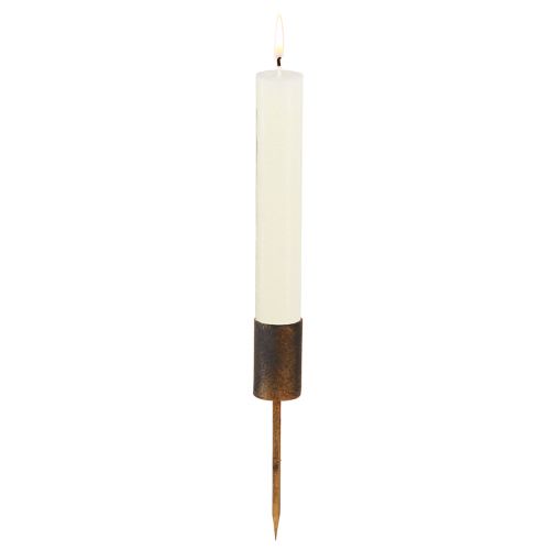 Floristik24 Kaarshouder voor stokkaarsen Ø28mm pin antiek goud 4st