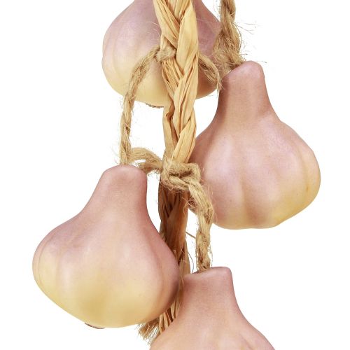 Artikel Knoflookdecoratie om kunstgeel paars op te hangen L50cm