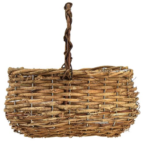 Artikel Plantenmand met natuurlijk rankenhandvat 25x14,5x24,5cm