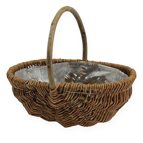 Artikel Aardappelmand 32/27,5/23,5cm met folie naturel 3 stuks