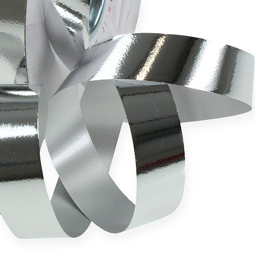 Krullint glanzend 19mm 100m zilver
