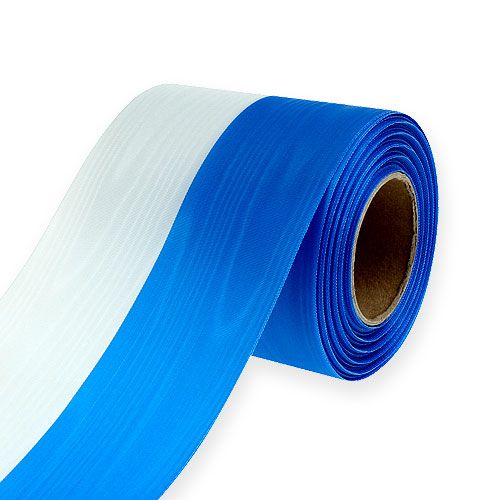 Artikel Kranslinten moiré blauw-wit 100 mm