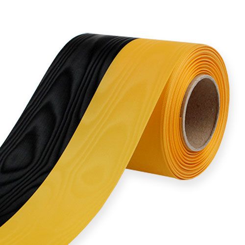 Kranslinten Moiré Geel-Zwart 100 mm