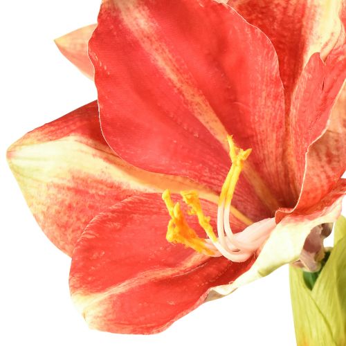 Artikel Kunstamaryllis roze en crème – bloem met grote stengel 76 cm