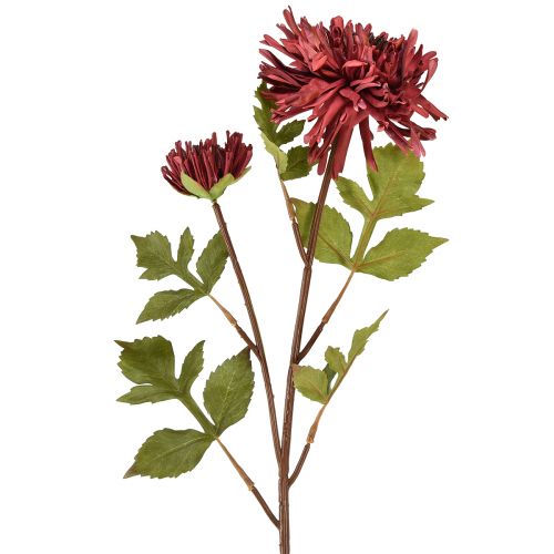 Kunstchrysant in bordeaux Ø5cm/Ø11cm L70cm