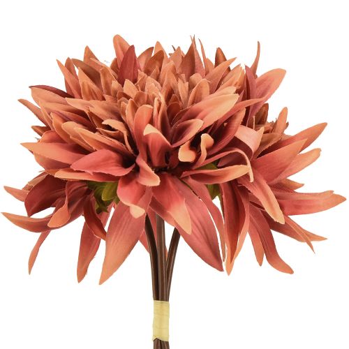 Artikel Kunstdahlia&#39;s roodbruine bloemen Ø15cm L28cm 3 st