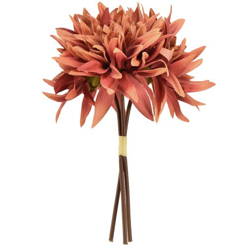 Artikel Kunstdahlia&#39;s roodbruine bloemen Ø15cm L28cm 3 st