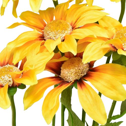 Artikel Kunstzonnebloemen Decoratieve bloemen Geel 79cm 3st