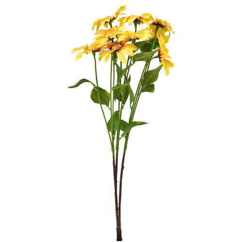 Artikel Kunstzonnebloemen Decoratieve bloemen Geel 79cm 3st