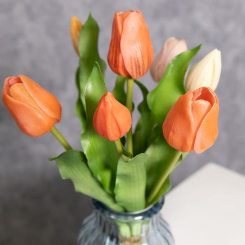 Artikel Kunstmatige tulpen voor lentedecoratie, woonkamer en keuken, met een levensechte uitstraling, 30 cm, 7 stuks