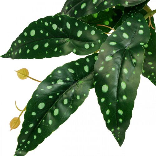 Kunst Begonia Kunstplant Groen, Donkergroen 42×28cm