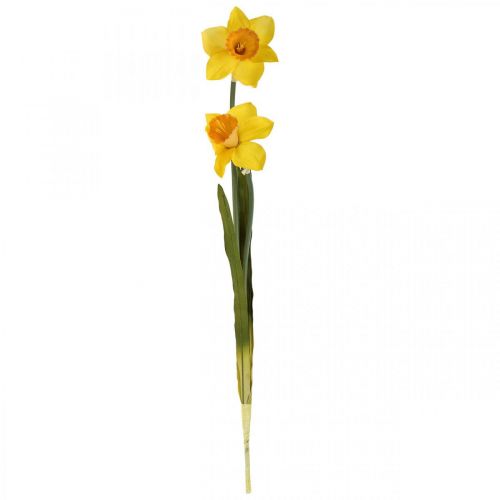 Floristik24 Kunst Narcissen Zijden Bloemen Geel 2 bloemen 61cm